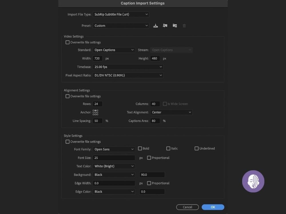 Import setting. Битрейт адоб премьер рендер. настройки секвенции в премьер про. output module settings after effects. таймкод секвенции.